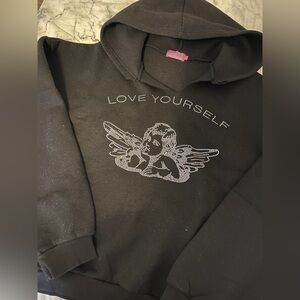 Edikted Black 'Love Yourself' Hoodie